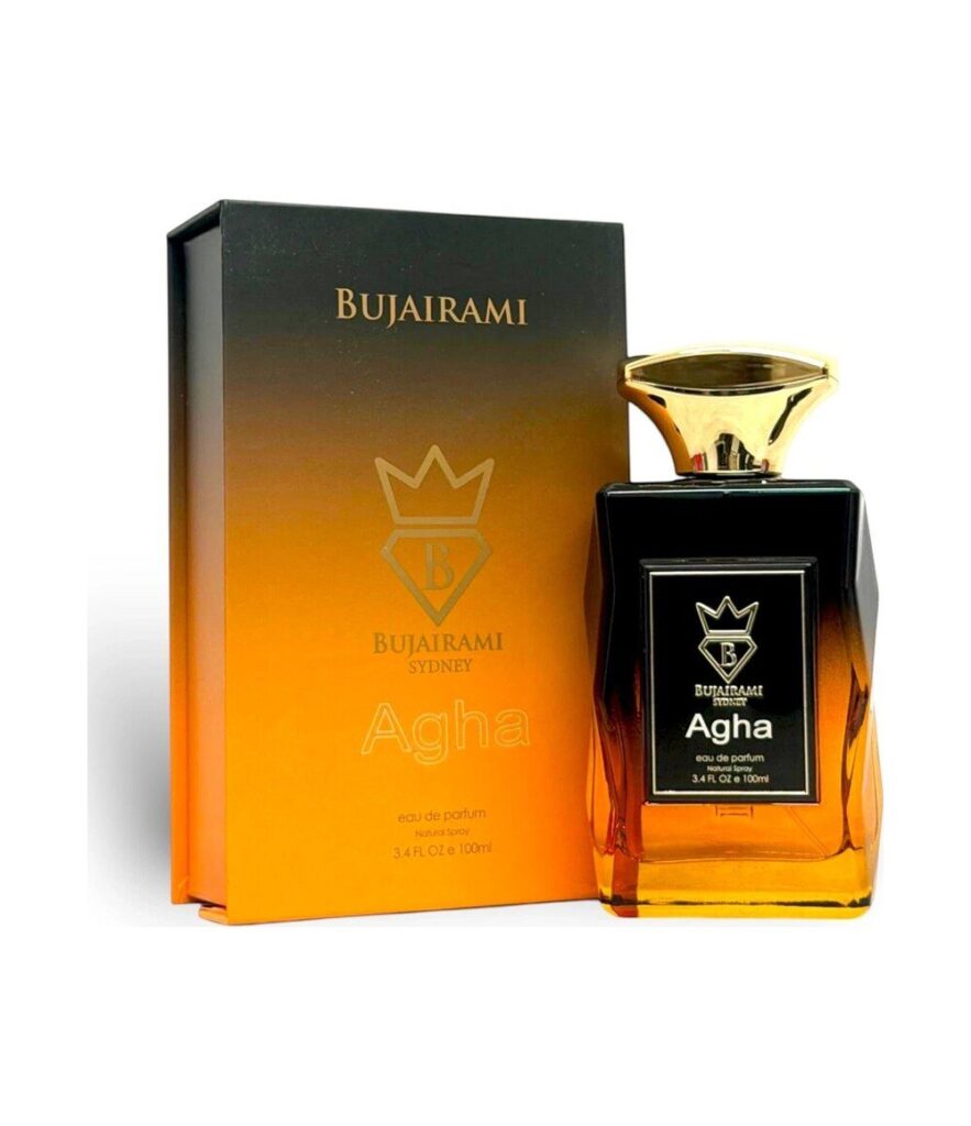Agha by Bujairami 100ml eau de parfum bottle and box