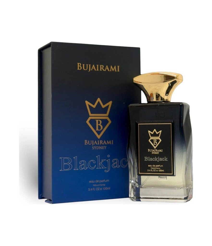 Blackjack by Bujairami 100ml eau de parfum bottle and box