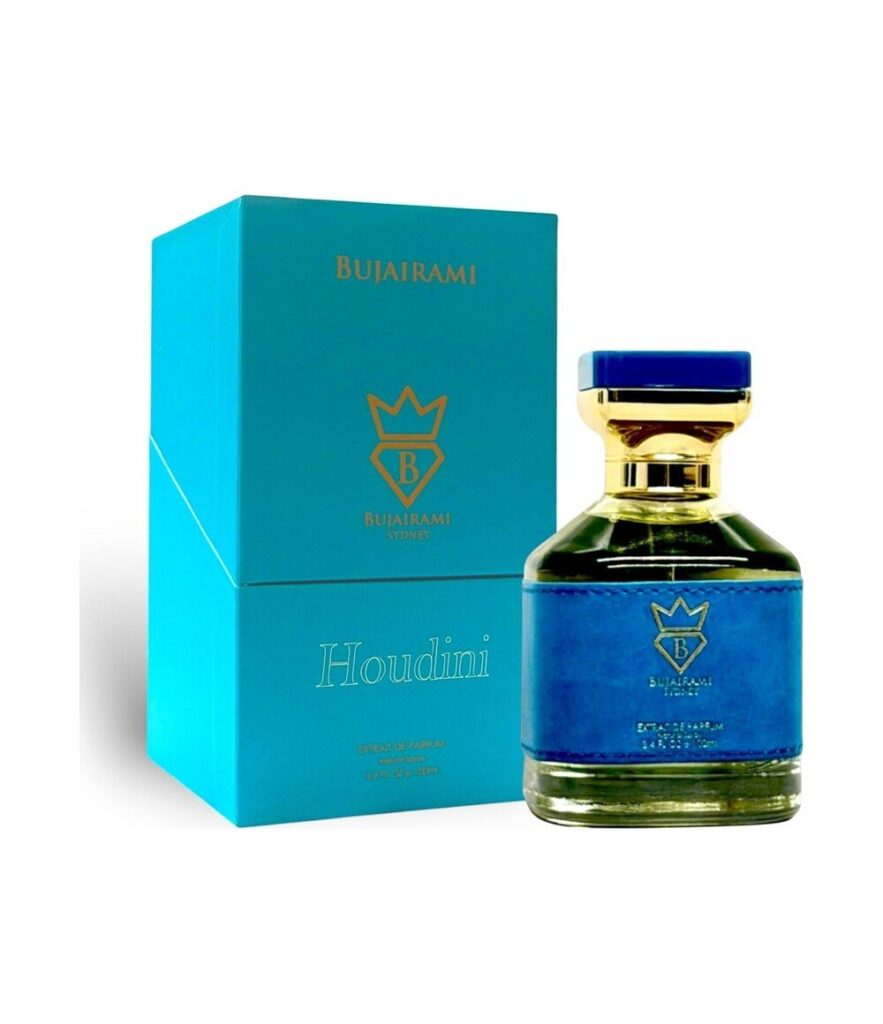 Houdini by Bujairami 100ml extrait de parfum bottle and box