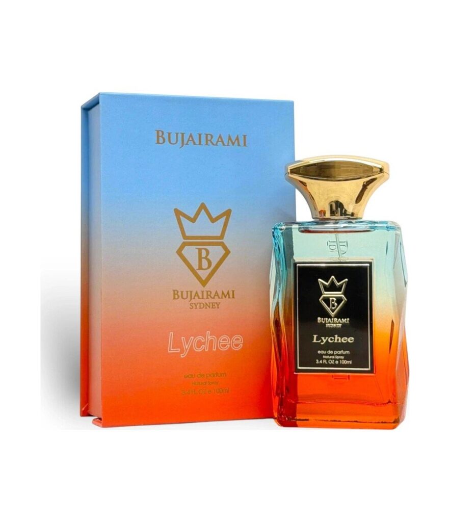 Lychee by Bujairami 100ml eau de parfum bottle and box