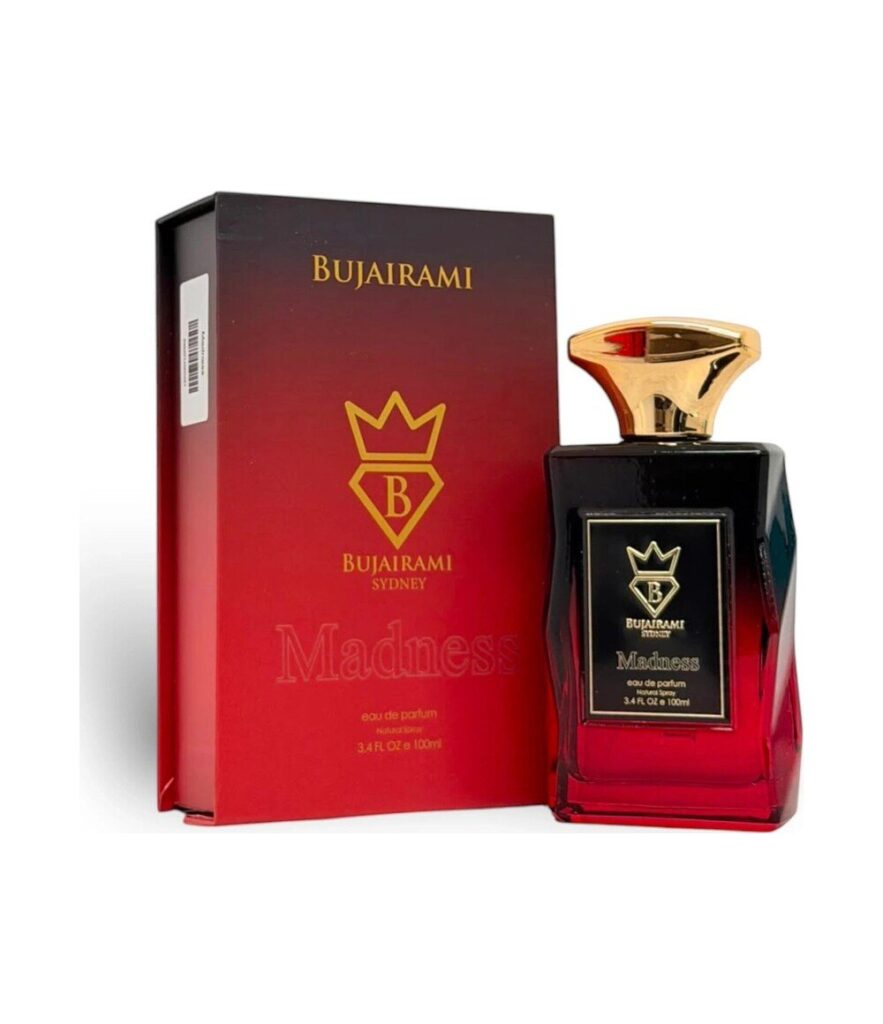 Madness by Bujairami 100ml eau de parfum bottle and box