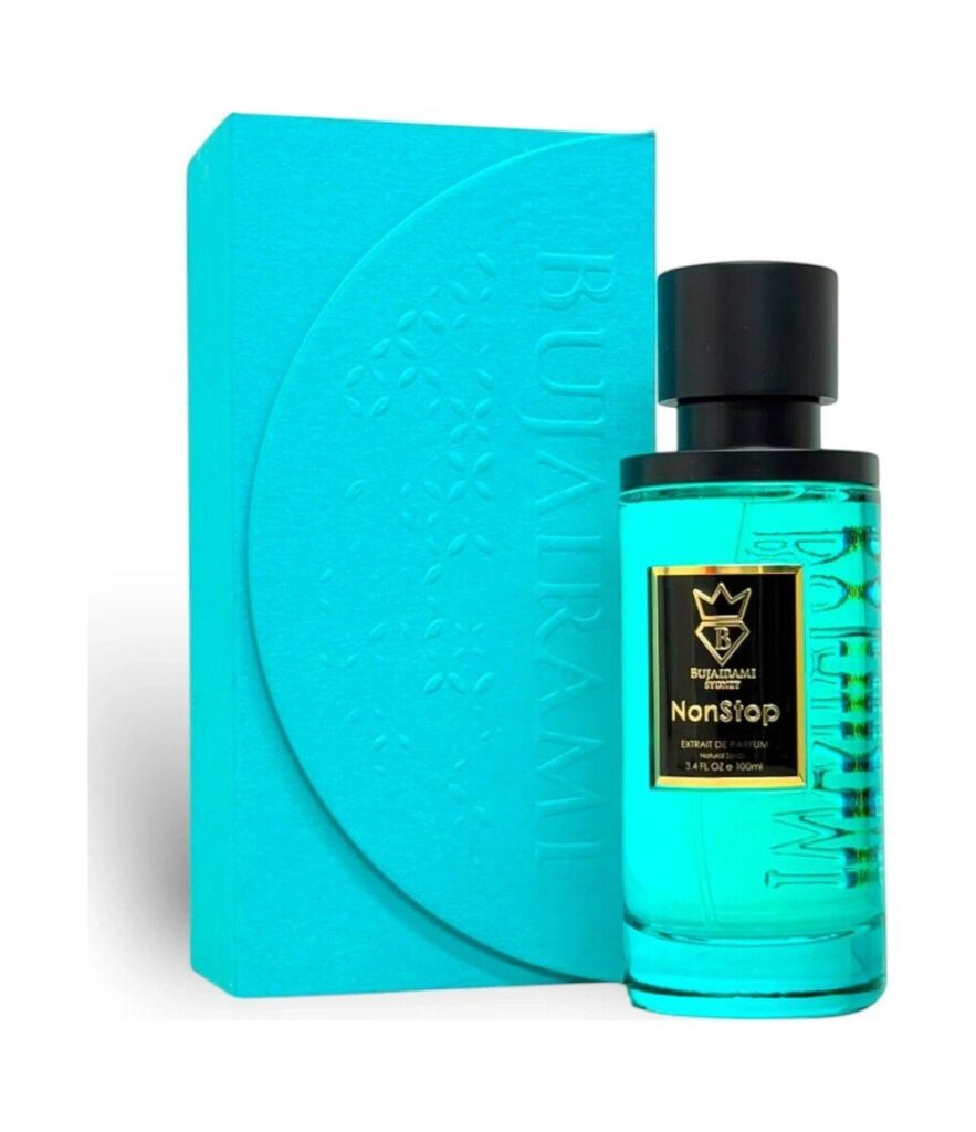 Non Stop by Bujairami 100ml extrait de parfum bottle and box