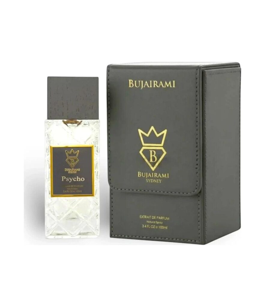 Psycho by Bujairami 100ml extrait de parfum bottle and box