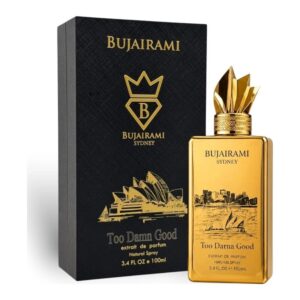 Too Damn Good by Bujairami 100ml extrait de parfum bottle and box